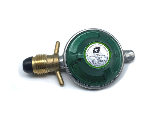 Regulator 50 mbar 1/4"V-Reduceringsventil-Gasolkoppling-Grill-Camping