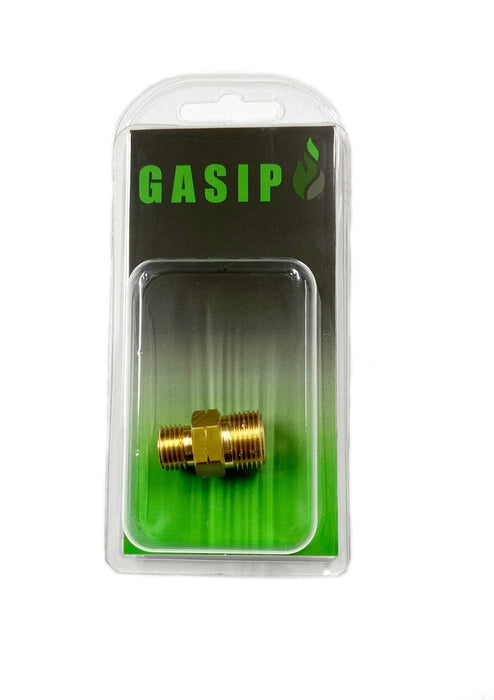 Dubbelnippel G1/4" - G3/8"V-Gasolkoppling-Skarvkoppling-1/4" gänga-3/8" gänga