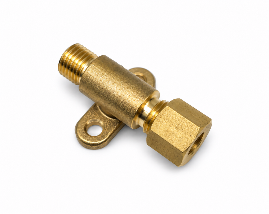 Övergång med fäste rör 8 mm (M14 x 1,5) - 1/4"V utv.