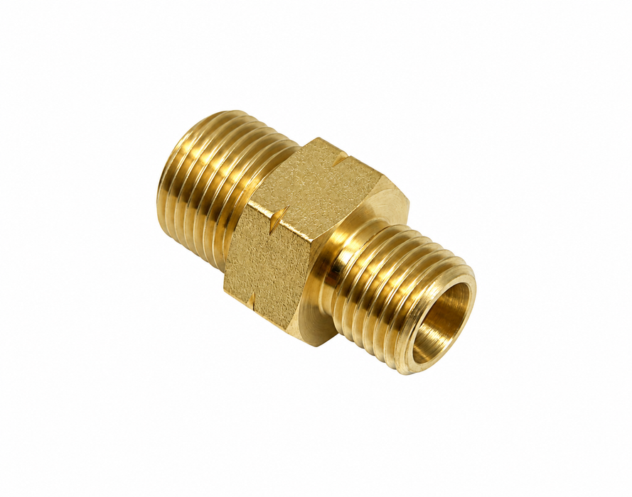 Dubbelnippel 1/4"V utv. - 3/8"V utv.