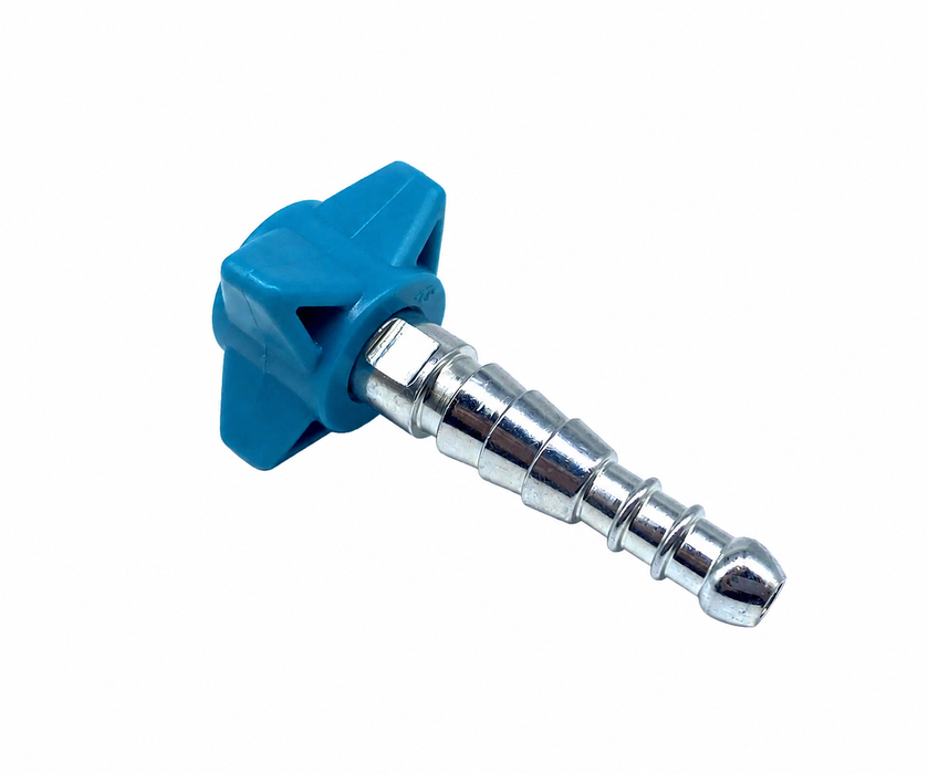 Slangsockel med vingmutter 1/4"V inv. - slang 8-11 mm