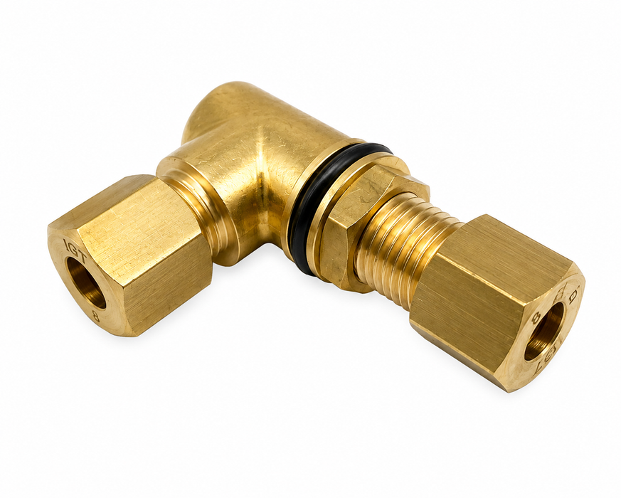 Vinkelgenomföring med tätning rör 8 mm - rör 8 mm (M14 x 1,5)