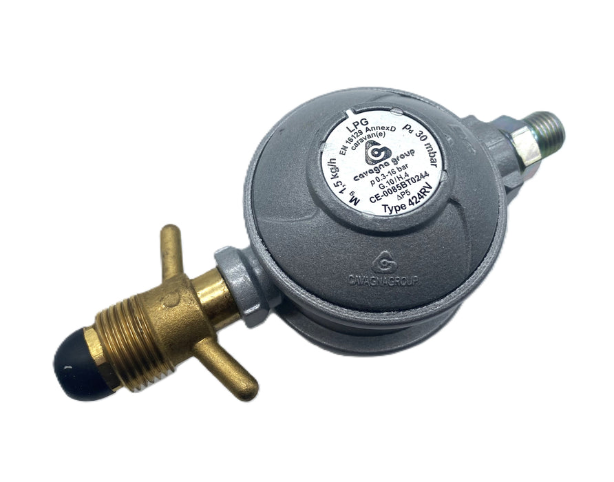 Regulator Dubbel POL - 1/4"V utv. 30 mbar