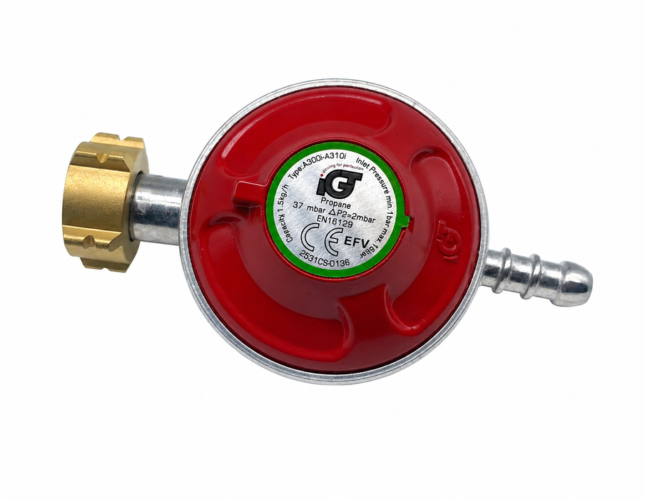 Regulator DIN - slang 8 mm, 37 mbar