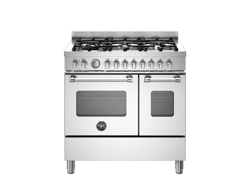 Bertazzoni Gasspis Master 90 cm med Dubbelugn, Rostfri