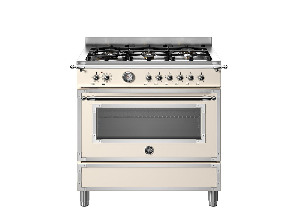 Bertazzoni Gasspis Heritage 90 cm med Enkelugn, Elfenben