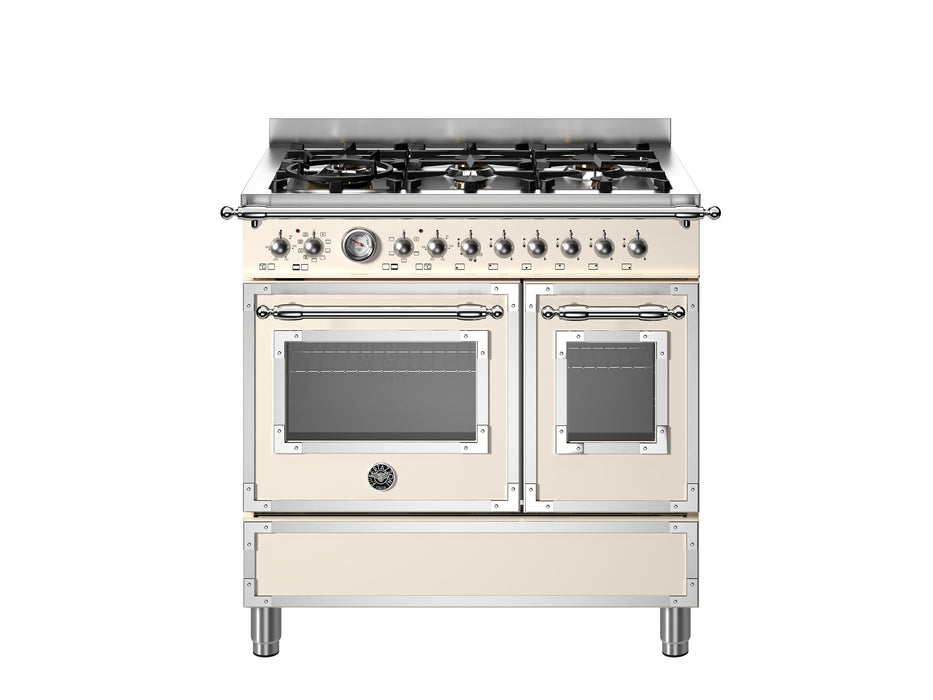 Bertazzoni Gasspis Heritage 90 cm med Dubbelugn, Elfenben