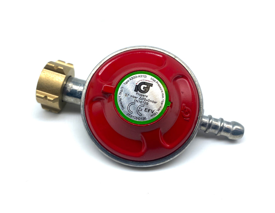 Regulator 37 mbar DIN - för slang 8 mm