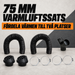 75 mm varmluftssats till dieselvärmare med Y-förgrening och två utblås