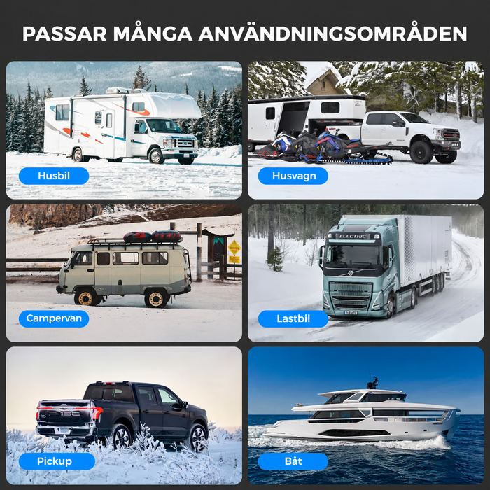 Dieselvärmare Kraftfull 9 kW WiFi, CO-larm