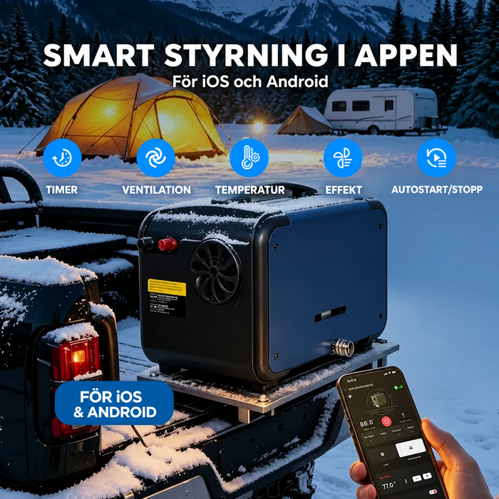 Dieselvärmare 8 KW - WiFi, CO-larm