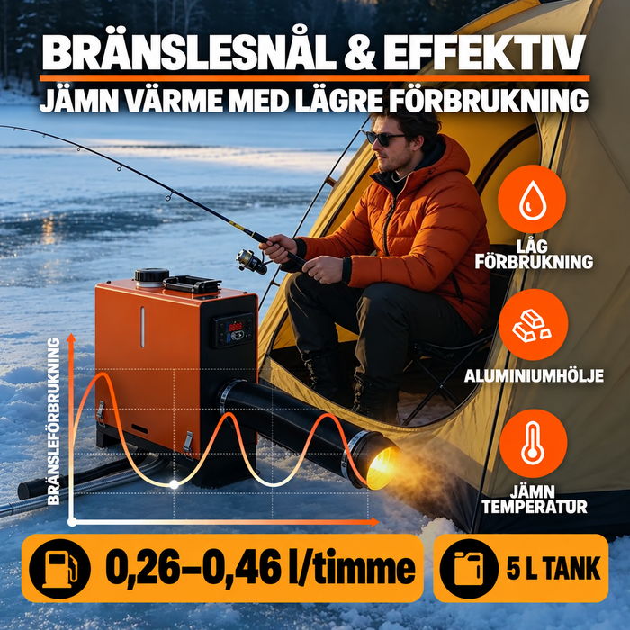 Dieselvärmare 8 kW 12/24 V – allt-i-ett HÖG