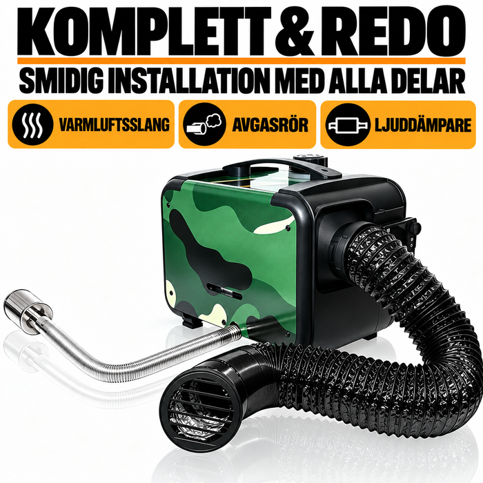 Dieselvärmare 8 kW, Bluetooth - CO-fjärrkontroll