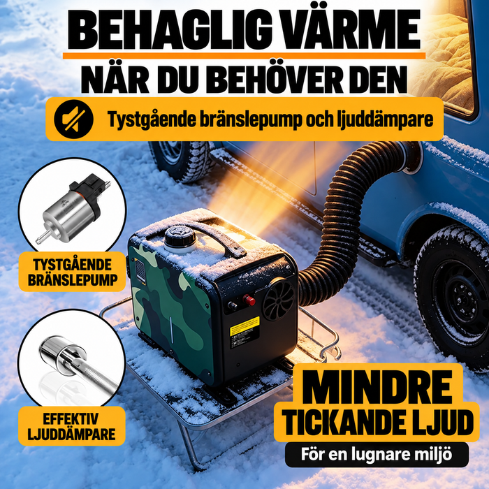 Dieselvärmare 8 kW, Bluetooth - CO-fjärrkontroll