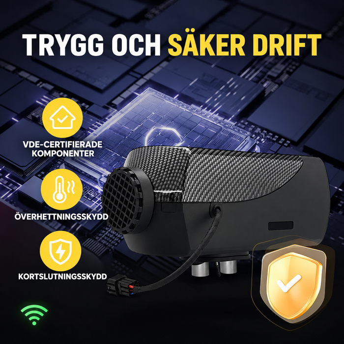 Dieselvärmare 8 kW, WiFi, Bluetooth – 12/24 V