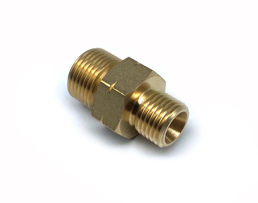Dubbelnippel 1/4"V utv. - 3/8"V utv.