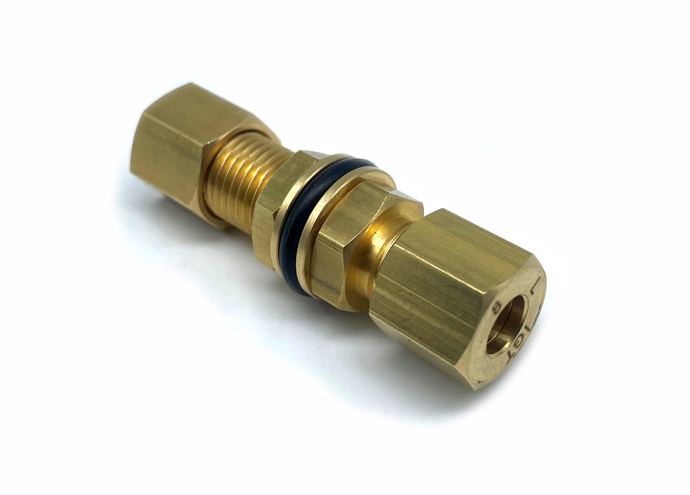 Genomföring med tätning, rak, rör 8 mm - rör 8 mm (M14 x 1,5) — Gasip