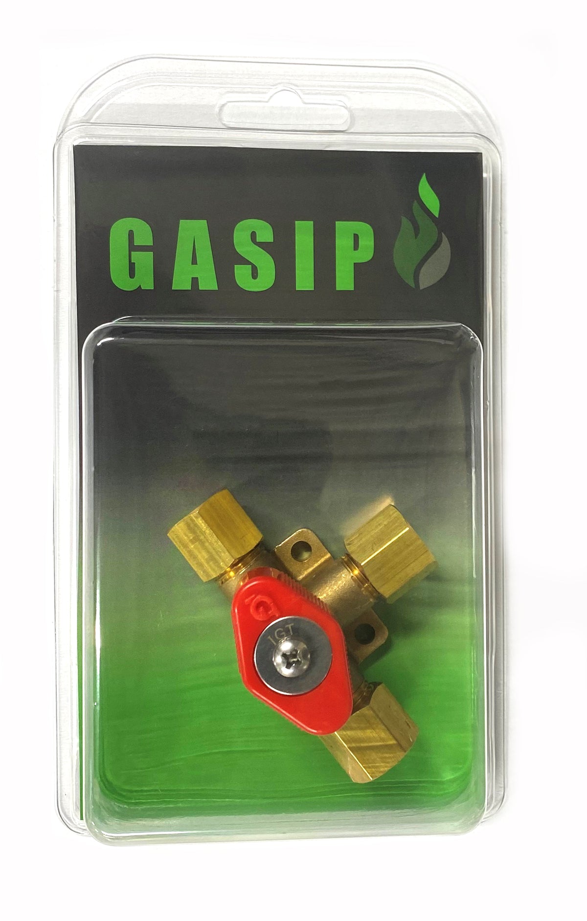 Snabbavstängningsventil 3-vägs med fäste, rör 8 mm (M14 x 1,5) — Gasip