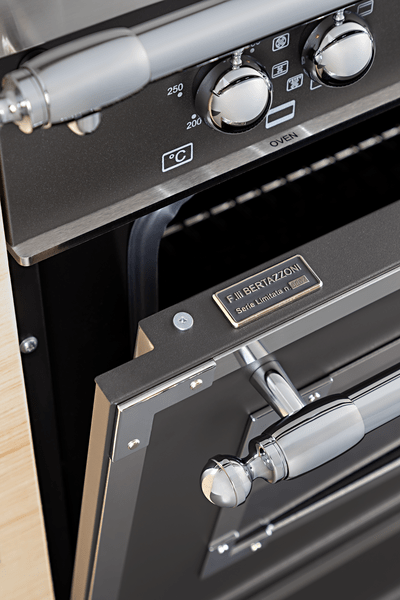 Bertazzoni Gasspis Heritage 90 cm med Enkelugn, Svart