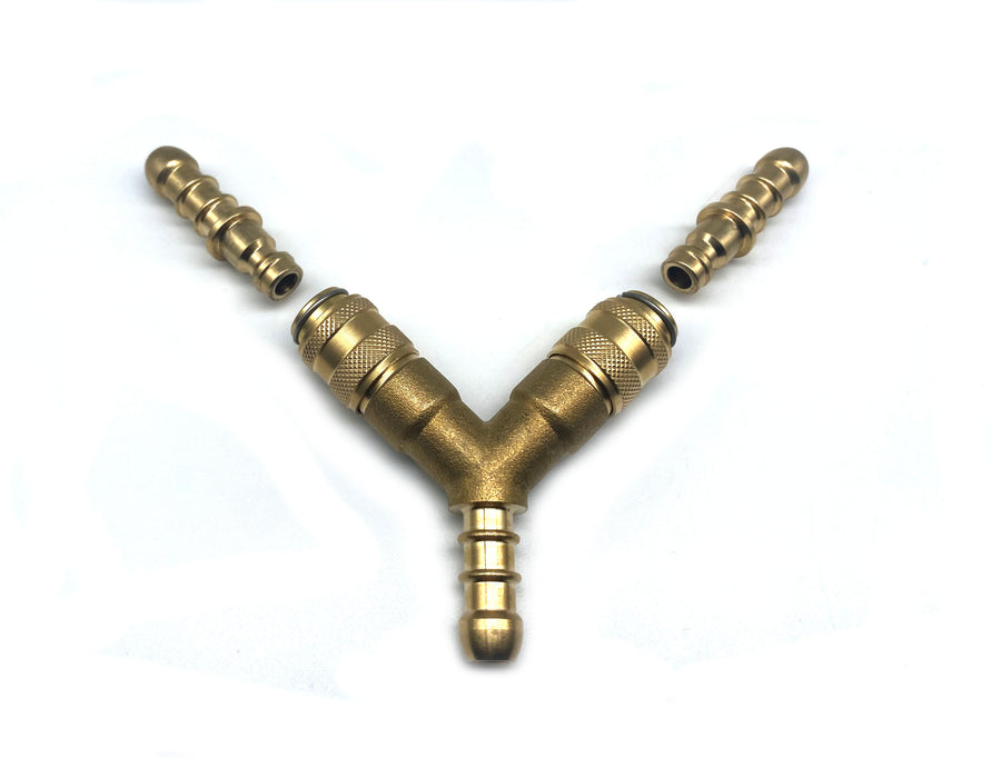 Snabbkopplingsset 3-vägs Slang 8 mm