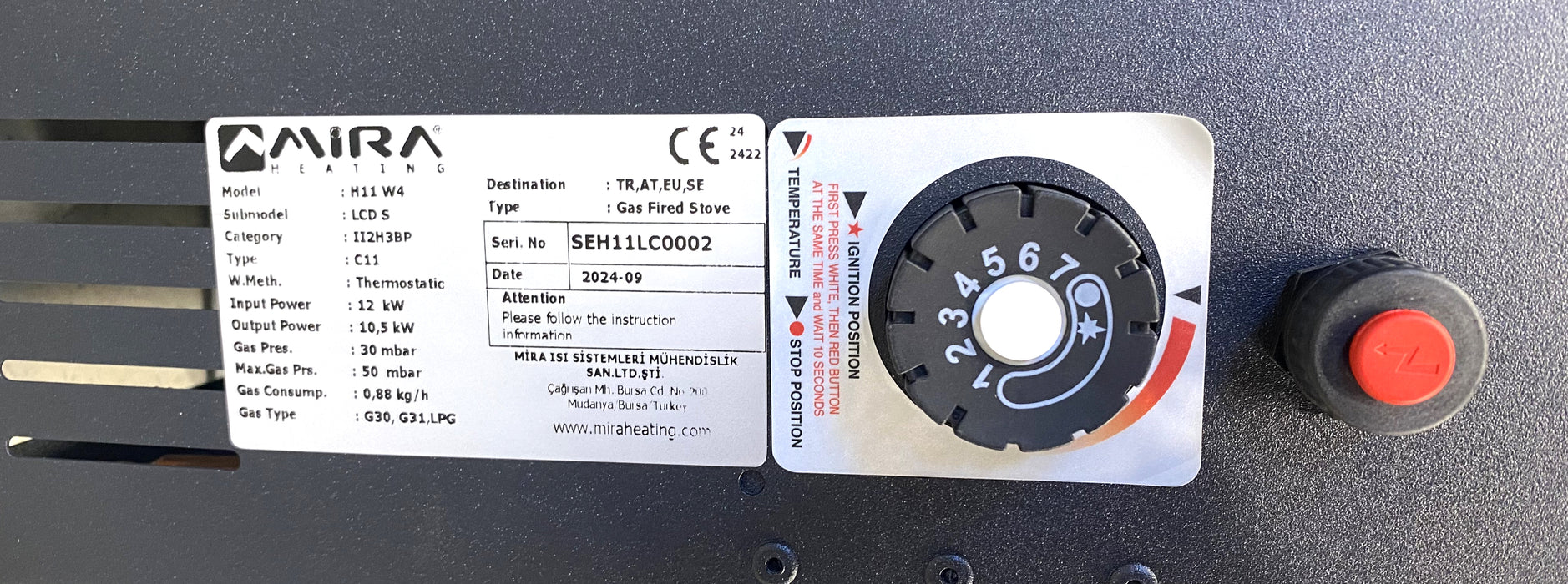 Väggkamin Gasol LCD 11,5 kW