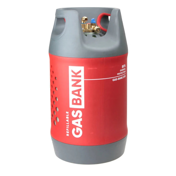 GasBank MULTI 11kg Light Composite Caravan Bottle Multivalve included