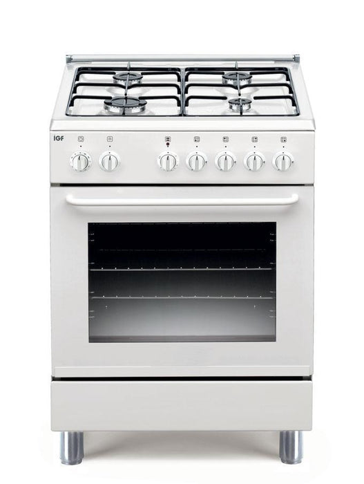 IGF Kombilyx Gasspis med elektrisk varmluftsugn, 60 cm, Vit