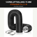 Flexibel varmluftsslang 75 mm för dieselvärmare, utdragbar till 2,1 meter