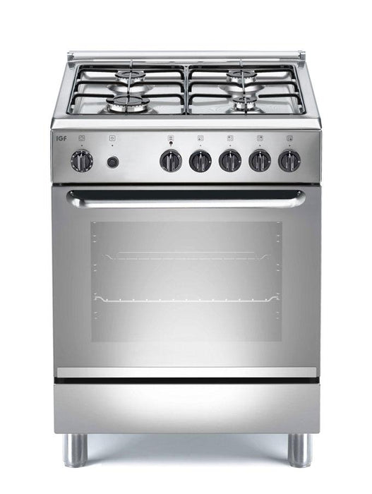 IGF Kombilyx Gasspis med elektrisk varmluftsugn, 60 cm, Rostfri