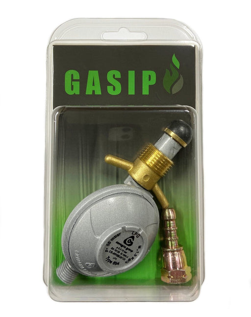 Regulator POL 50 mbar 8mm Slang eller 1/4"V invändig-Gasolregulator-50 mbar-Reducerigsventil-Grill-Svensk Gasolflaska